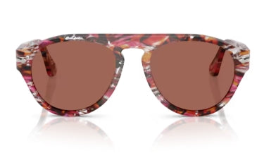 Sonnenbrille PERSOL - 0PO3370S - 1220H2 - Cyclamen/khaki - Größe(n) 53 (M)