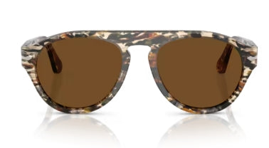 Sonnenbrille PERSOL - 0PO3370S - 122157 - Amber brown/pirate black - Größe(n) 56 (XL)