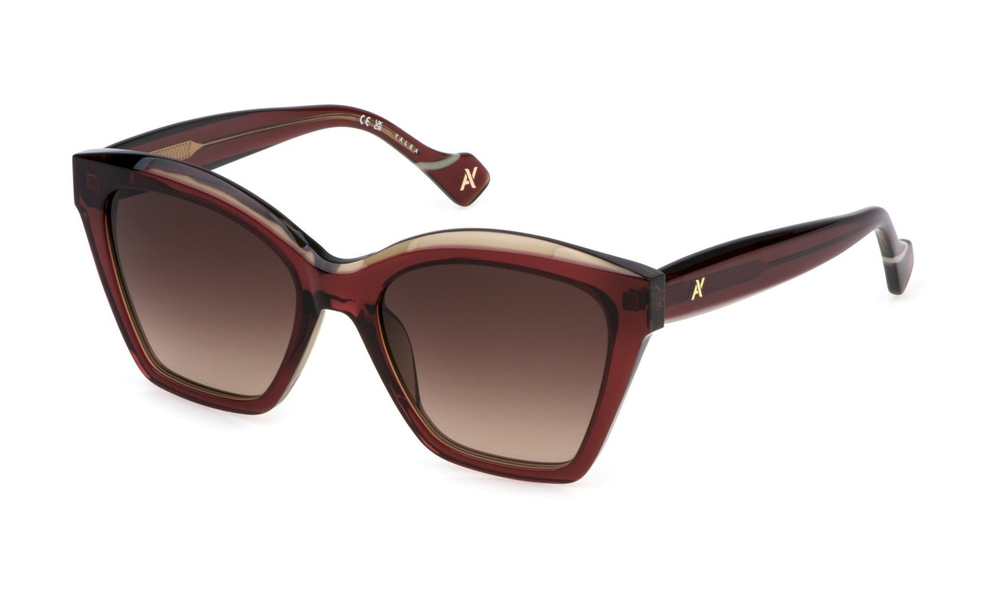 Sonnenbrille yalea - Sya154 - 09G4 - SHINY BORDEAUX+FULL BEIGE - Größe 54
