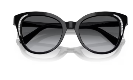 Sonnenbrille Swarovski- 0SK6031 - 1001T3 - Schwarz - Größe(n) 53 (L) - Verlauf grau polarisiert