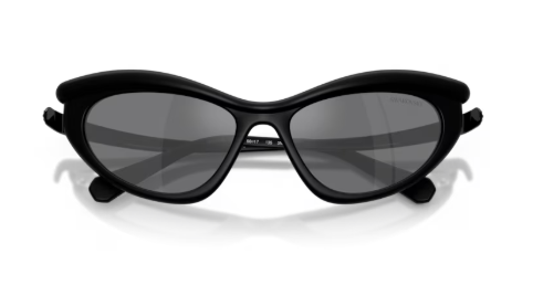 Sonnenbrille Swarovski- 0SK6038 - 10396G - Matt schwarz - Größe(n) 56 (L)