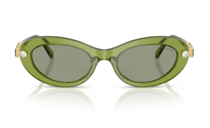 Sonnenbrille Swarovski - 0SK6042 - 3002/2 - Transparent grün - Größe(n) 53 (XXL)