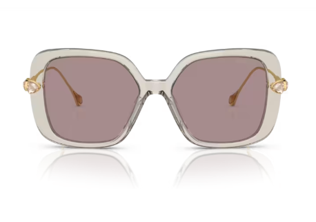 Sonnenbrille Swarovski - 0SK6011 - 3003LA - Hellbraun transparent - Größe(n) 55 (XL)- Sofort Lieferbar