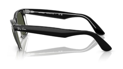 Sonnenbrille RAY BAN - 0RB2140 - Wayfarer 129431 - Schwarz auf transparent - Größe(n) 50 (L)