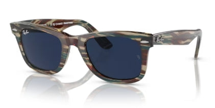 Sonnenbrille RAY BAN - 0RB2140 - Wayfarer - 1387GG - Grau gestreift selbsttönend - Größe(n) 50 (L)