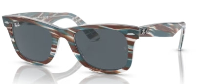 Sonnenbrille RAY BAN - 0RB2140 - Wayfarer - 1407R5 - Hellblau gestreift selbsttönend -  Größe(n) 50 (L)
