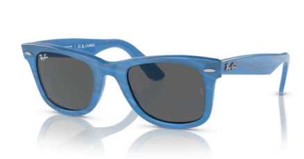 Sonnenbrille RAY BAN - 0RB2140 - Wayfarer - 1409B1 - Hellblau gestreift selbsttönend -  Größe(n) 50 (L)