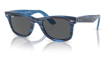 Sonnenbrille RAY BAN - 0RB2140 - Wayfarer - 1409B1 - Hellblau gestreift selbsttönend -  Größe(n) 50 (L)