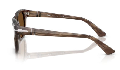 Sonnenbrille PERSOL - 0PO3372S - 120857 - Braun gestreift - Größe(n) 55 (XL)