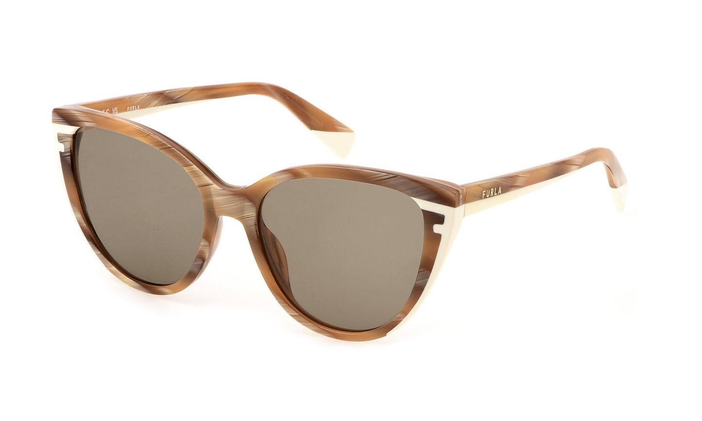 Sonnenbrille Furla - Sfu783 - sunglasses furla - Farbe: 092M - SHINY HONEY HORN