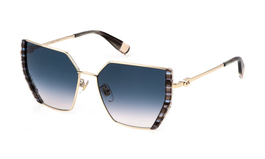 Sonnenbrille FURLA - Sfu786V - sunglasses furla - Farbe: 06DQ - SHINY BLU HAVANA