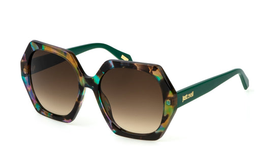 Sonnenbrille JUST CAVALLI - Sjc087v - sunglasses just cavalli - Farbe: 0XAM - HAVANA BROWN/GREEN/BLUE