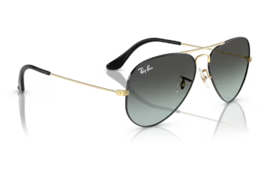 Sonnenbrille Ray Ban - 0RB3025 - Aviator large metal - 9271GK - Schwarz auf arista - Größe(n) 58 (XL) - Sofort Lieferbar