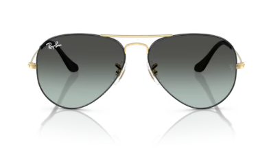 Sonnenbrille Ray Ban - 0RB3025 - Aviator large metal - 9271GK - Schwarz auf arista - Größe(n) 58 (XL) - Sofort Lieferbar