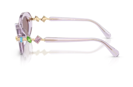 Sonnenbrille Swarovski 0SK6042 - 1079LA - Flieder transparent - Größe(n) 53 (XXL)