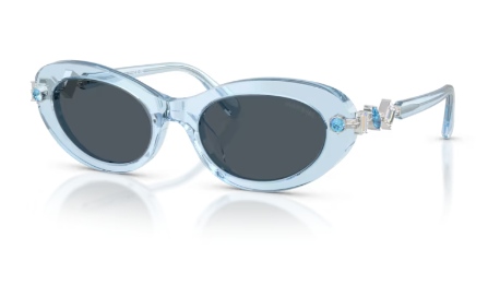 Sonnenbrille Swarovski - 0SK6042 - 107887 - Hellblau transparent - Größe(n) 53 (XXL)