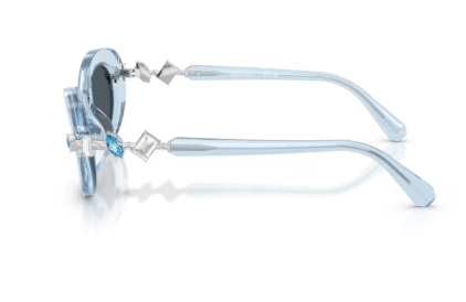 Sonnenbrille Swarovski - 0SK6042 - 107887 - Hellblau transparent - Größe(n) 53 (XXL)