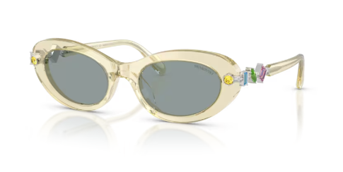 Sonnenbrille Swarovski - 0SK6042 - 1080/1 - Transparentes gelb - Größe(n) 53 (XXL)
