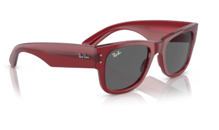 Sonnenbrille Ray Ban 0RB0840S - Mega wayfarer - 6679B1 - Rot transparent - Größe(n) 51 (M)