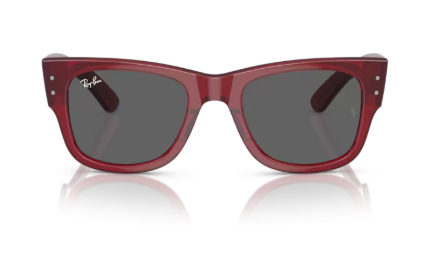 Sonnenbrille Ray Ban 0RB0840S - Mega wayfarer - 6679B1 - Rot transparent - Größe(n) 51 (M)