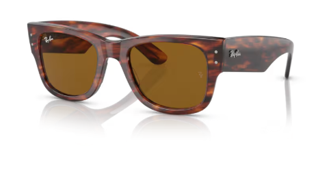 Sonnenbrille Ray Ban 0RB0840S - Mega wayfarer - 954/33 - Havana gestreift - Größe(n) 51 (M