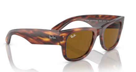 Sonnenbrille Ray Ban 0RB0840S - Mega wayfarer - 954/33 - Havana gestreift - Größe(n) 51 (M
