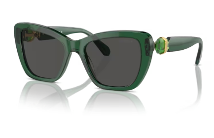 Sonnenbrille Swarovski- 0SK6018 - 104587 - Dunkelgrün transparent - Größe(n) 52 (XXS)