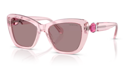 Sonnenbrille Swarovski - 30017N - Pink transparent - Größe(n) 52 (XXS)
