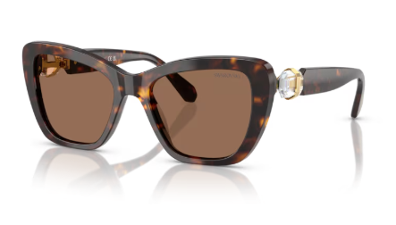 Sonnenbrille Swarovski - 100273 - Havana - Größe(n) 52 (XXS)