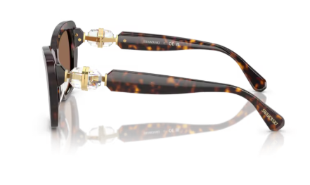 Sonnenbrille Swarovski - 100273 - Havana - Größe(n) 52 (XXS)