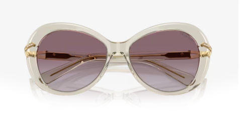 Sonnenbrille Swarovski- 0SK6026 - 30038H - Transparent beige -  Größe(n) 56 (XL)