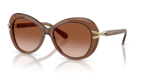 Sonnenbrille Swarovski- 0SK6026 - 106713 - Braun transparent - Größe(n) 56 (XL)