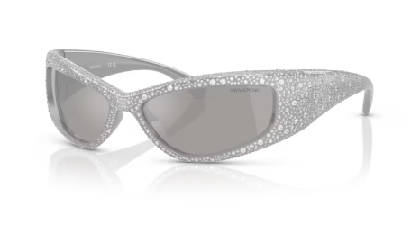 Sonnenbrille Swarovski- 0SK6027 - 10596G - Hellgrau - Größe(n) 60 (XL)