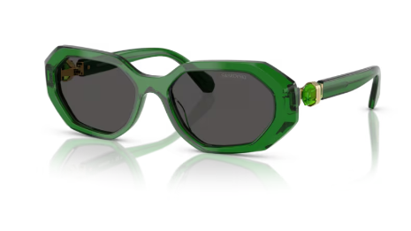 Sonnenbrille Swarovski- 0SK6028 - 106487 - Transparent grün -  Größe(n) 54 (S)