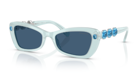 Sonnenbrille Swarovski- 0SK6033 - 102455 - Blau milchig - Größe(n) 54 (M)