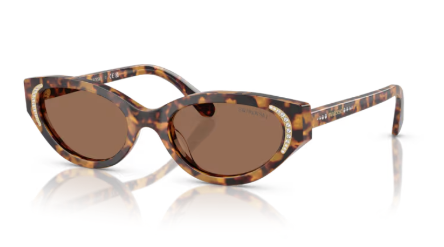 Sonnenbrille Swarovski- 0SK6030 - 104073 - Havana medio  - Größe(n) 52 (S)