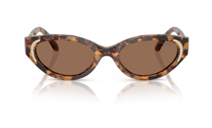 Sonnenbrille Swarovski- 0SK6030 - 104073 - Havana medio  - Größe(n) 52 (S)