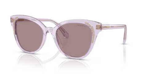 Sonnenbrille Swarovski- 0SK6031 - 1079LA - Flieder transparent - Größe(n) 53 (L)