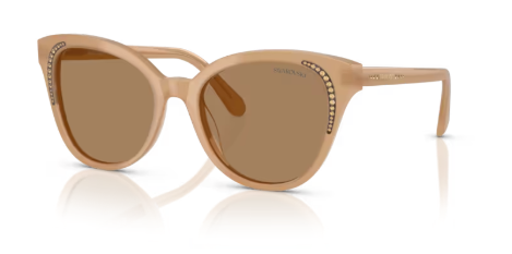 Sonnenbrille Swarovski- 0SK6031 - 2002M4 - Beige milchig - Größe(n) 53 (L) - Braun transition