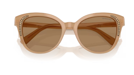 Sonnenbrille Swarovski- 0SK6031 - 2002M4 - Beige milchig - Größe(n) 53 (L) - Braun transition