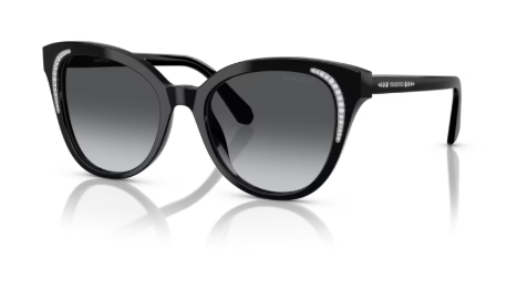 Sonnenbrille Swarovski- 0SK6031 - 1001T3 - Schwarz - Größe(n) 53 (L) - Verlauf grau polarisiert