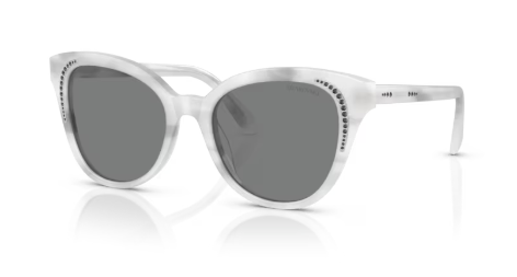 Sonnenbrille Swarovski- 0SK6031 - 104287 - Weiß gestreift -  Größe(n) 53 (L)