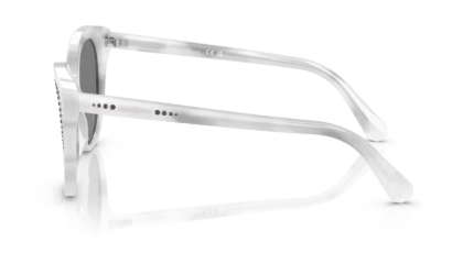 Sonnenbrille Swarovski- 0SK6031 - 104287 - Weiß gestreift -  Größe(n) 53 (L)