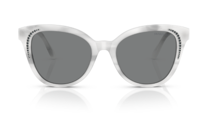 Sonnenbrille Swarovski- 0SK6031 - 104287 - Weiß gestreift -  Größe(n) 53 (L)