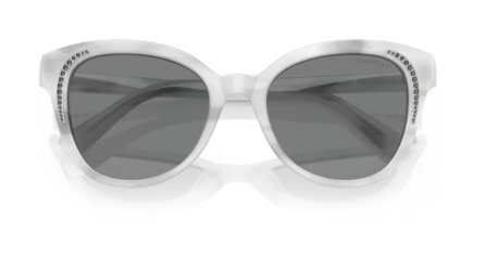 Sonnenbrille Swarovski- 0SK6031 - 104287 - Weiß gestreift -  Größe(n) 53 (L)