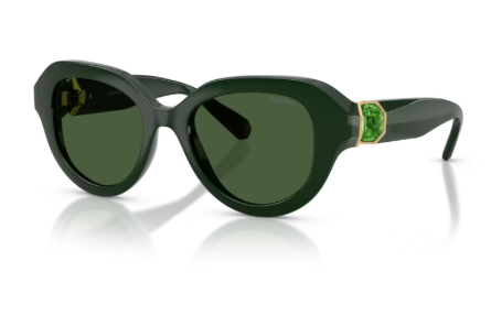 Sonnenbrille Swarovski- 0SK6037 - 102671 - Grün einfarbig - Größe(n) 50 (XS)