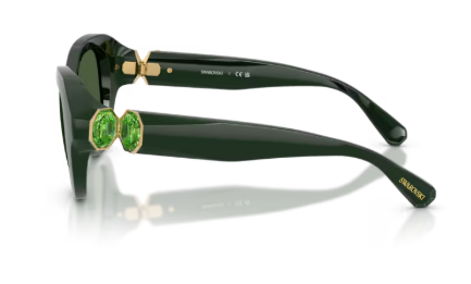 Sonnenbrille Swarovski- 0SK6037 - 102671 - Grün einfarbig - Größe(n) 50 (XS)