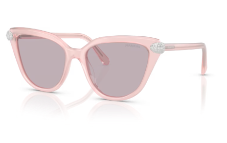 Sonnenbrille Swarovski- 0SK6039 - 1041P5 - Rosa milchig - Größe(n) 56 (L) - Transition pink