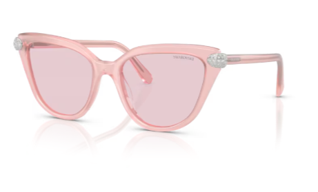 Sonnenbrille Swarovski- 0SK6039 - 1041P5 - Rosa milchig - Größe(n) 56 (L) - Transition pink