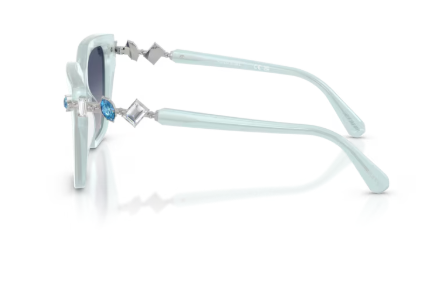 Sonnenbrille Swarovski- 0SK6041 -  10244L - Hellblau transparent - Größe(n) 53 (XL)
